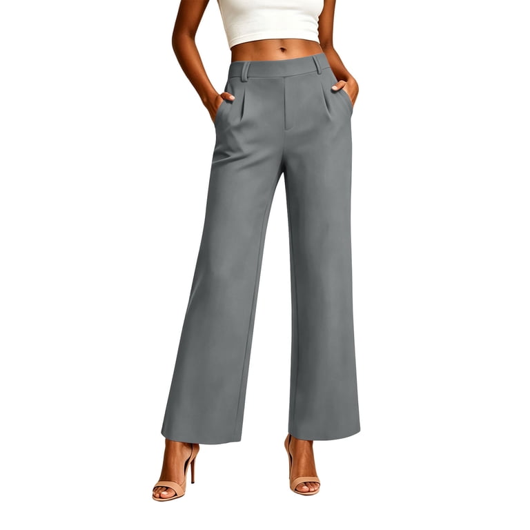 women's elastic waist dress pants Wide Leg Pleated 2.0 for Tall Women Petite Dress Pants for Women