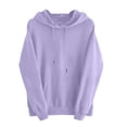 thumbnail image 1 of Htigea Fleece Sweatshirts for Women Casual Long Sleeve Hoodies with Pockets Lightweight Winter Hooded Pullover Tops Purple S, 1 of 5