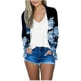thumbnail image 1 of Htigea Flower Printed Cardigans for Women Thin Lightweight Long Sleeve Open Front Cardigan Soft Cozy Drape Fall Cardigan C Multicolor,L, 1 of 6