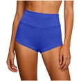 thumbnail image 1 of Htigea High Waisted Yoga Shorts for Women Cutout Butt Lifting Tummy Control Shorts Summer Workout Exercise Bottoms Blue M, 1 of 6