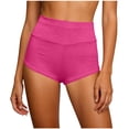 thumbnail image 1 of Htigea High Waisted Yoga Shorts for Women Cutout Butt Lifting Tummy Control Shorts Summer Workout Exercise Bottoms Hot Pink S, 1 of 6