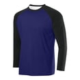 thumbnail image 1 of Dagegui Mens Raglan Long Sleeve Tops Mesh Breathable Athletic Shirts Lightweight Running Training Athletic Tees Wine M, 1 of 2