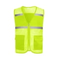 thumbnail image 1 of Htigea Mens Womens High Visibility Vest Striped Reflective Safety Vests Mesh Breathable Outdoor88Uniform Army Green M, 1 of 4