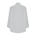 thumbnail image 1 of Htigea Oversized 3/4 Sleeve Shirts for Women Boyfriend V Neck Collared Button Down Tops Cotton Linen Casual Loose Fit Blouse Gray,M, 1 of 3