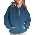 thumbnail image 1 of Htigea Oversized Hoodies for Women Drawstring Hooded Sweatshirt Casual Raglan Long Sleeve Pullover Loose Sport Tops with Pockets Dark Blue S, 1 of 7
