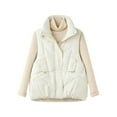 thumbnail image 1 of Htigea Padded Vest for Women Zip Up Stand Collar Sleeveless Jackets Quilted Vests Lightweight Everyday Coats White L, 1 of 6