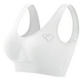 thumbnail image 1 of Htigea Sports Bras for Women High Support Yoga Bras High Impact Plus Size Back Hollow Out Breathable Bralettes Underwear White XXXL, 1 of 2