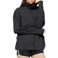 thumbnail image 1 of Htigea Summer Women's UPF 50+ Jacket Lightweight UV Protection Hoodie Full Zip Long Sleeve Tops for Outdoor Black L, 1 of 6