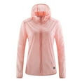 thumbnail image 1 of Htigea Sun Protection Hoodie for Women Full Zip Long Sleeve Hooded Jacket Lightweight Summer Running Hiking Athletic Tops Pink XS, 1 of 8