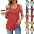 thumbnail image 1 of Htigea Tank Tops for Women Sleeveless Summer Tops 2025 Casual Basic Shirt Crewneck Loose Fit Blouses Shirts Purple,XL, 1 of 6