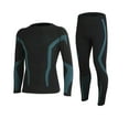 thumbnail image 1 of Htigea Unisex Thermal Underwear Womens Mens Skiing Base Layer Sets Quick Dry Warm Long Johns for Cold Weather Blue S, 1 of 3