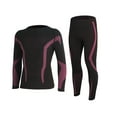 thumbnail image 1 of Htigea Unisex Thermal Underwear Womens Mens Skiing Base Layer Sets Quick Dry Warm Long Johns for Cold Weather Pink S, 1 of 3