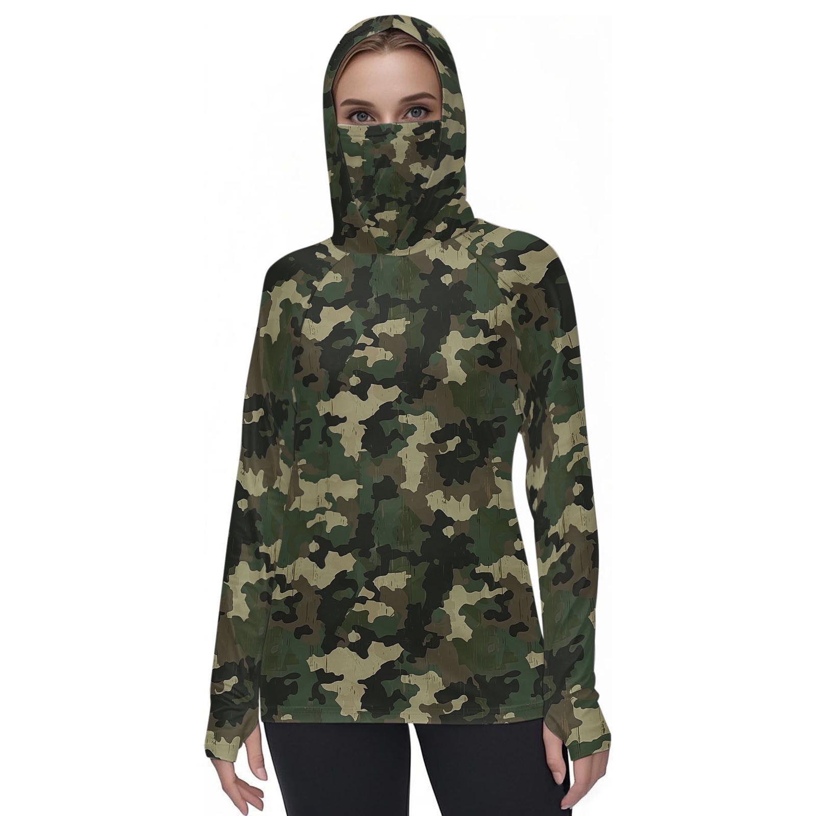 Htigea Unisex UPF 50+ Tops Performance Running Training Hoodie Long ...