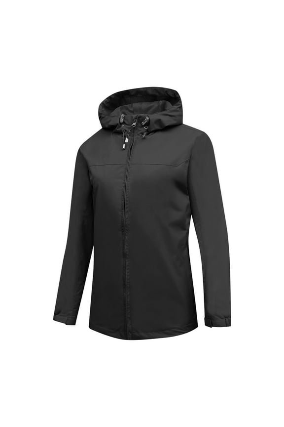 Waterproof Hooded Jackets for Women Lightweight Outdoor Hiking Climbing Coats Fall Windproof Athletic Windbreaker with Pockets Gray 3XL