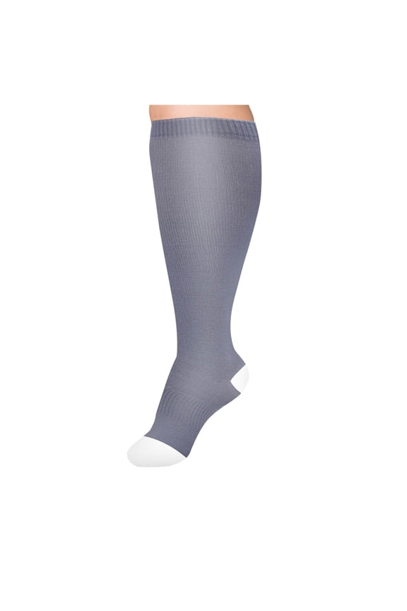 Wide Calf Socks for Men Breathable Knee High Athletic Socks Performance Running Jogging Sock Gray XXL