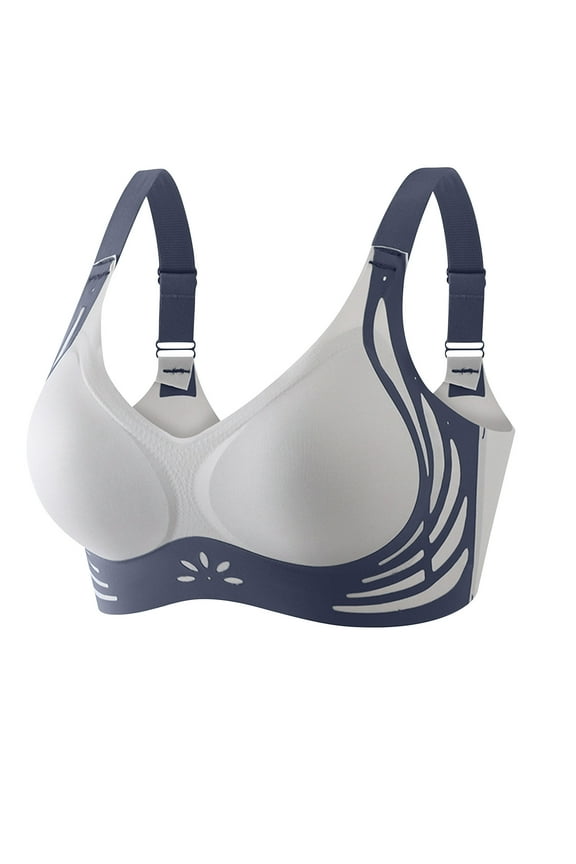 Wirefree Bras for Women Anti Sagging Shape Lift Bra with Soft Support Comfy Yoga Workout Underwear No Underwire Gray XL