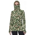 thumbnail image 1 of Htigea Women's Camo Hoodie UPF 50+ Long Sleeve Lightweight Summer Fishing Shirts with Face Mask Outdoor Rash Guard Tops O Multicolor XXL, 1 of 7