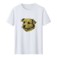 thumbnail image 1 of Htigea Women's Cotton T-Shirts Cute Dog Graphic Print Tees Casual Crew Neck Short Sleeve Loose Summer Tops White,L, 1 of 4