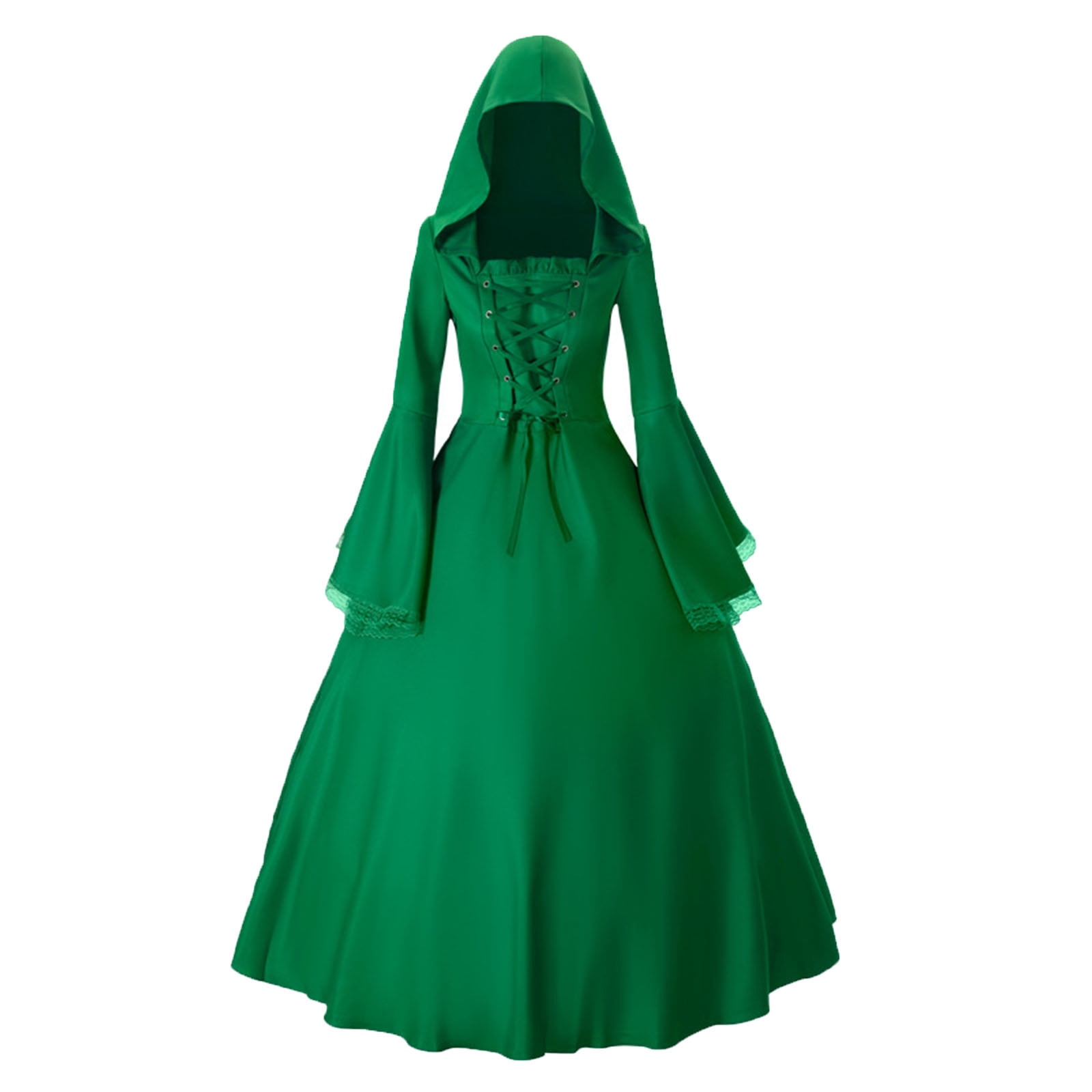 Light Green Pleated Floral Embroidery Long Prom Dress Medieval Renaissance Gown  cc23