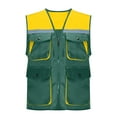 thumbnail image 1 of Htigea Women's Safety Vest Zip Up Sleeveless Jackets for Outdoor Work Reflective Striped Multi Pockets Workwear Coats (Green Regular,M), 1 of 4
