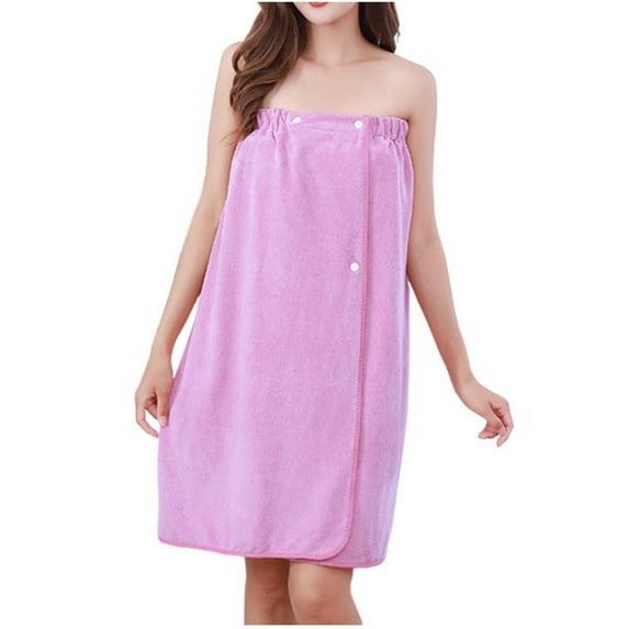 Htigea Women's Shower Wrap Towel Soft Quick Dry Absorbent Bathrobe Lightweight Terry Cloth Cover Up Beige,Free Size