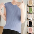 thumbnail image 1 of Htigea Women's Summer Tank Tops Sleeveless Casual Loose Shirts Knit Cami Sweater Vest Black,L, 1 of 4