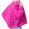 thumbnail image 1 of Htigea Women's Sun Protection Jacket Full Zip Up Stand Neck Cropped Jacket Lightweight Summer Athletic Coat for Running Hiking Biking Hot Pink,2XL, 1 of 5