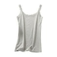 thumbnail image 1 of Htigea Womens Cotton Camisole Lace Spaghetti Strap Tank Tops Scoop Neck Sleeveless Undershirt Blouse Solid Casual Loose Tanks Cami Dark Gray,XL, 1 of 3
