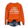 thumbnail image 1 of Htigea Womens Crewneck Sweatshirt Trendy Graphic Long Sleeve Pullover Casual Loose Fit Daily Tops Fall Winter Outfits Orange XL, 1 of 4