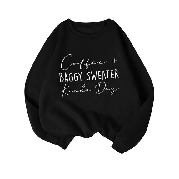 Htigea Womens Crewneck Sweatshirts Casual Loose Pullover Lightweight Thin Fleece Long Sleeve Tops Black M