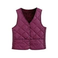 thumbnail image 1 of Htigea Womens Fleece Lined Vest Sleeveless Quilted Jackets Lightweight Winter Warm Vests with Pockets Hot Pink M, 1 of 3