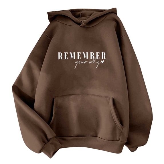 Htigea Womens Hooded Sweatshirts Oversized Letter Print Hoodies with Pocket | Casual Trendy, Loose Fit, Fall Winter Pullover, Thin Fleece Lining Tops Brown XXL