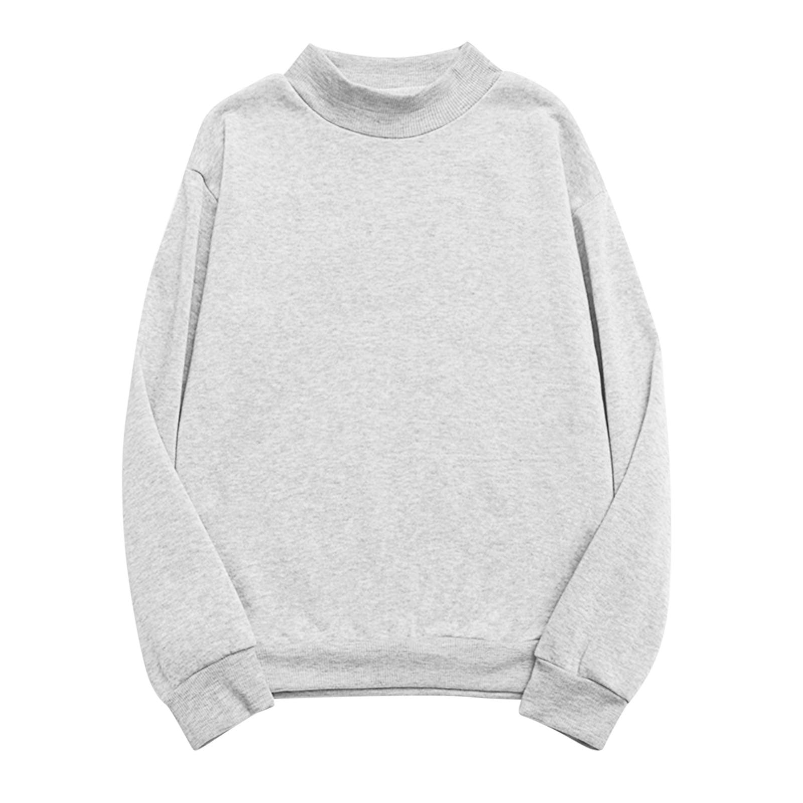 Htigea Womens Mock Neck Sweatshirts Plus Size Long Sleeve Casual