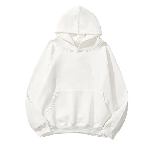 Htigea Womens Oversized Hoodies Fleece Sweatshirts Raglan Long Sleeve Pullover Fall Clothes with Pockets White M