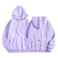 thumbnail image 1 of Htigea Womens Oversized Sweatshirts Fleece Hoodies Cute Graphic Pullover Tops Casual Loose Fit Long Sleeve Shirts with Pockets Purple M, 1 of 5