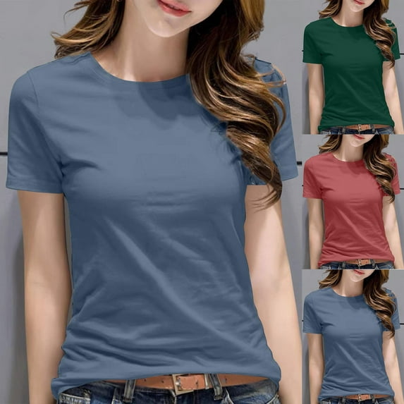 Htigea Womens Oversized T Shirts Summer Tops Spring Casual Loose Fit Workout Short Sleeve 2025 Beach Vacation Watermelon Red,L