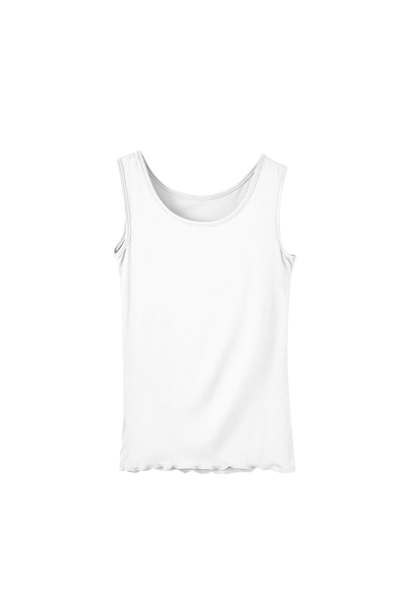 Womens Plus Size Tank Tops Casual Loose Camisole Sleeveless Crewneck Undershirts Basic Summer Tanks Soft Lounge Sleep Shirt White XXXXXL