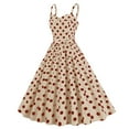 thumbnail image 1 of Htigea Womens Polka Dot A-Line Dress Vintage Cocktail Party Swing Dresses Summer Sleeveless Elastic Open Back Sundress Hot Pink,M, 1 of 4