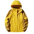 thumbnail image 1 of Htigea Womens Windbreaker Jacket Lightweight Windproof Outdoor Jackets Oversized Full Zip Up Hooded Coats with Pockets Yellow 2XL, 1 of 4