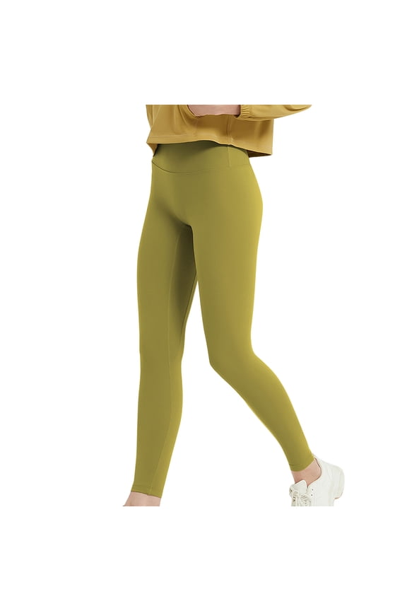 Htigea Workout Leggings for Women High Waist Buff Lifting Yoga Pants Slim Fit Stretchy Tummy Control Tights Solid Color Gym Running Training Pant (Green,XL)