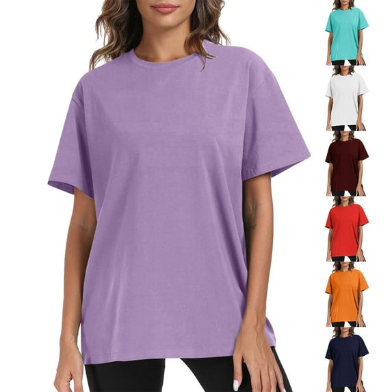 Htigea Workout Shirts for Women Short Sleeve Yoga Athletic Tees Sports Breathable Gym Athletic Tops Wine,XL