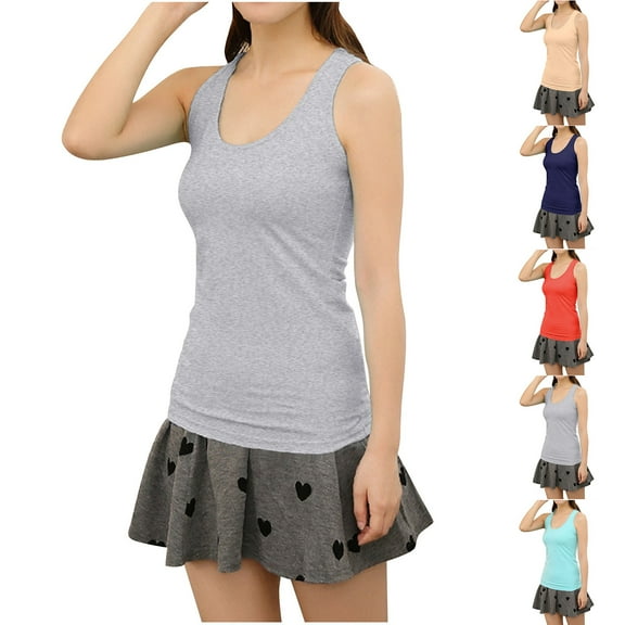 Htigea Workout Tank Tops Woman Yoga Tanks Quick Dry Sleeveless Gym Shirts with Side Slits Loose Fit Athletic Top Light Blue,3XL