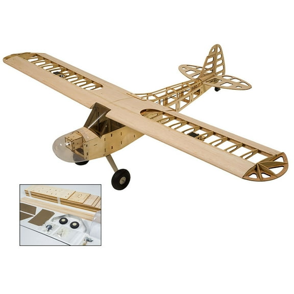Htovila Airplane,Balsa Wood S0801 Balsa Wood Kit Version Diy Wood Airplane Piper Cub J-3 Aircraft Kit Version Airplane 1.2m Piper Airplane 1.2m Wood Airplane Mewmewcat Model Wood