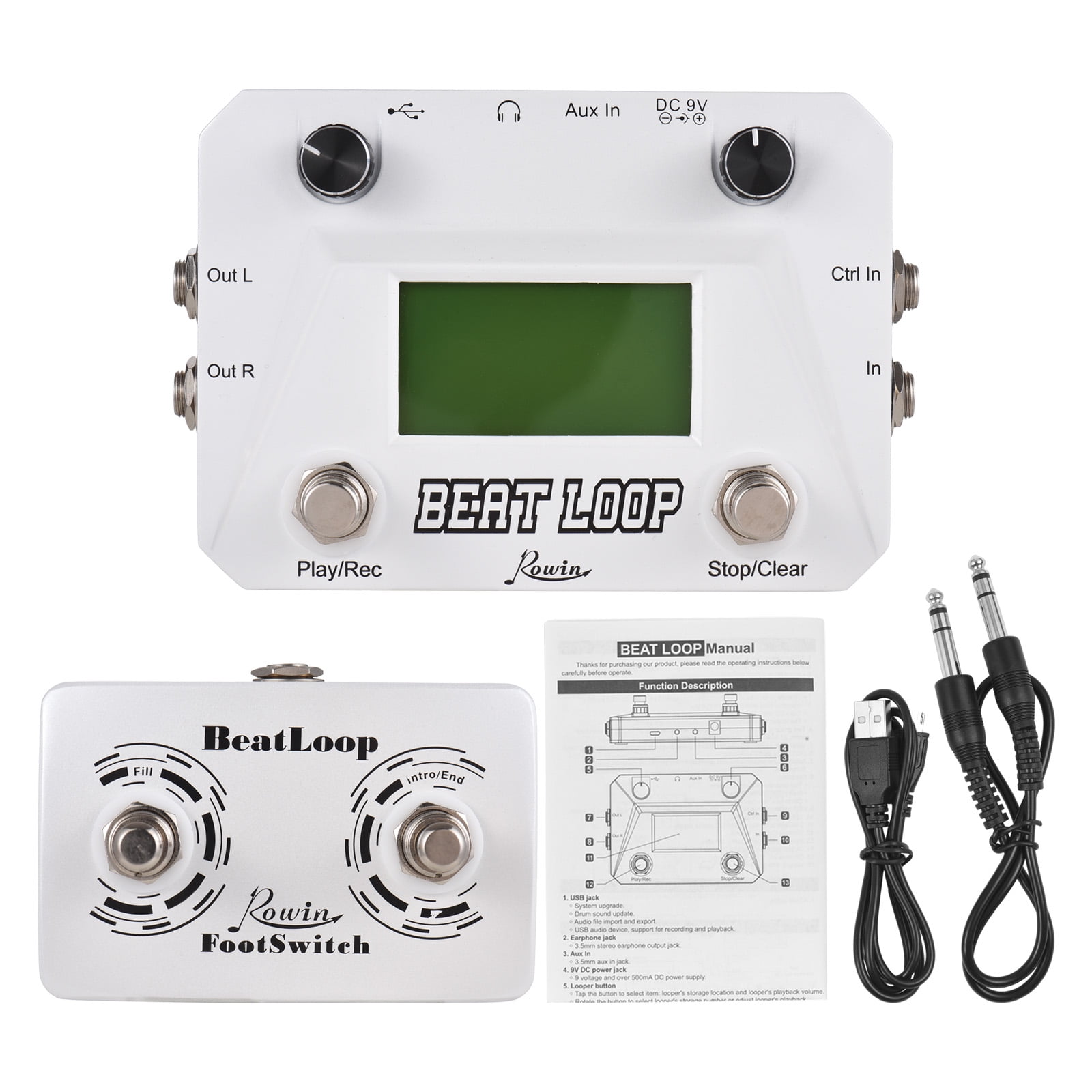 Htovila Audio effect machine,Pedal 40 Drums 40 Drums LCD Drums LCD