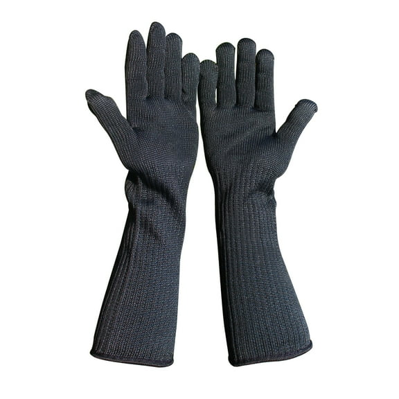 Htovila Cut Resistant Gloves High Performance Level 5 Protection with Long Forearm Stainless Steel Wire Mesh Cut Resistant Safty Working Gloves for Welding Gardening Kitchen