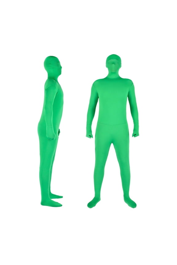 Full Body Photography Chromakey Green Suit Unisex Adult Green Bodysuit Stretch Costume for Photo Video Special Effect Festival Carnival, 180cm/71in Height
