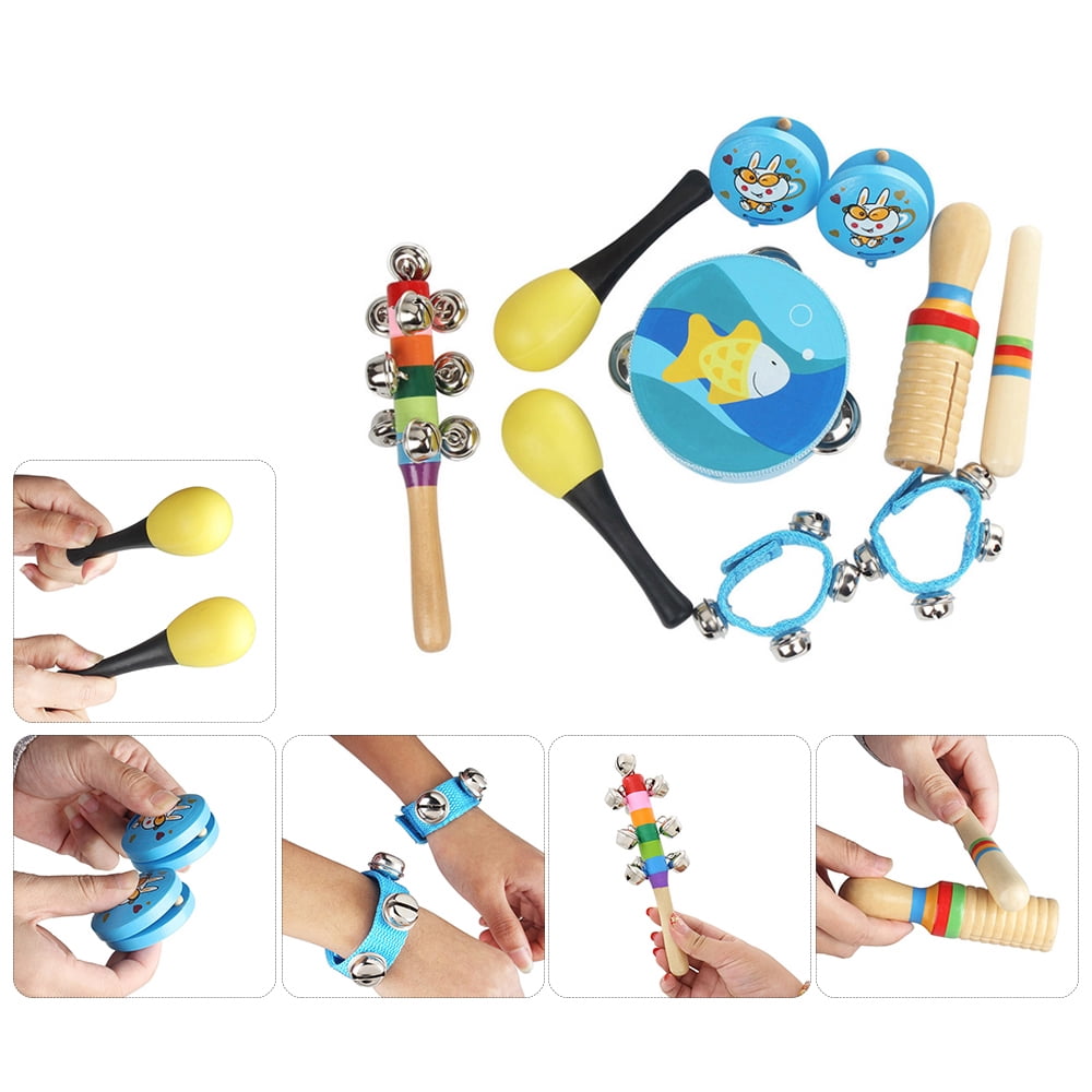 Htovila Percussion instrument,Percussion Band Kit 10pcs/set Children
