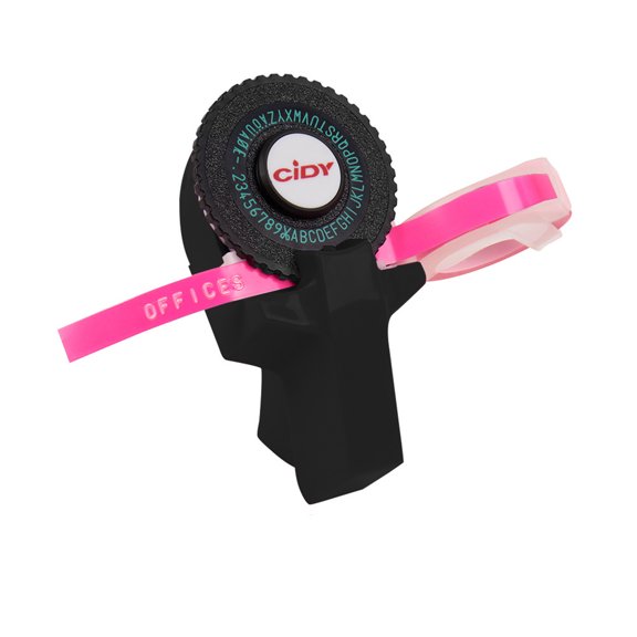 Htovila Portable Manual Label Maker DIY 3D Embossing Label Writer Printer Typewriter with PVC 9mm Label Tapes Lettering Machine