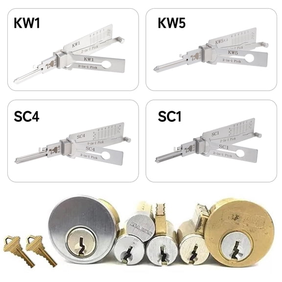 Htovila Repair kit,Stainless Steel 1 Maintenance 2 1 Pick- Stainless Set Pick- Key Pick Sc1 Car Steel 2 Lock Key Pick Set Nebublu Kit Pick- Dazzduo Kit Key Owsoo Kit Set