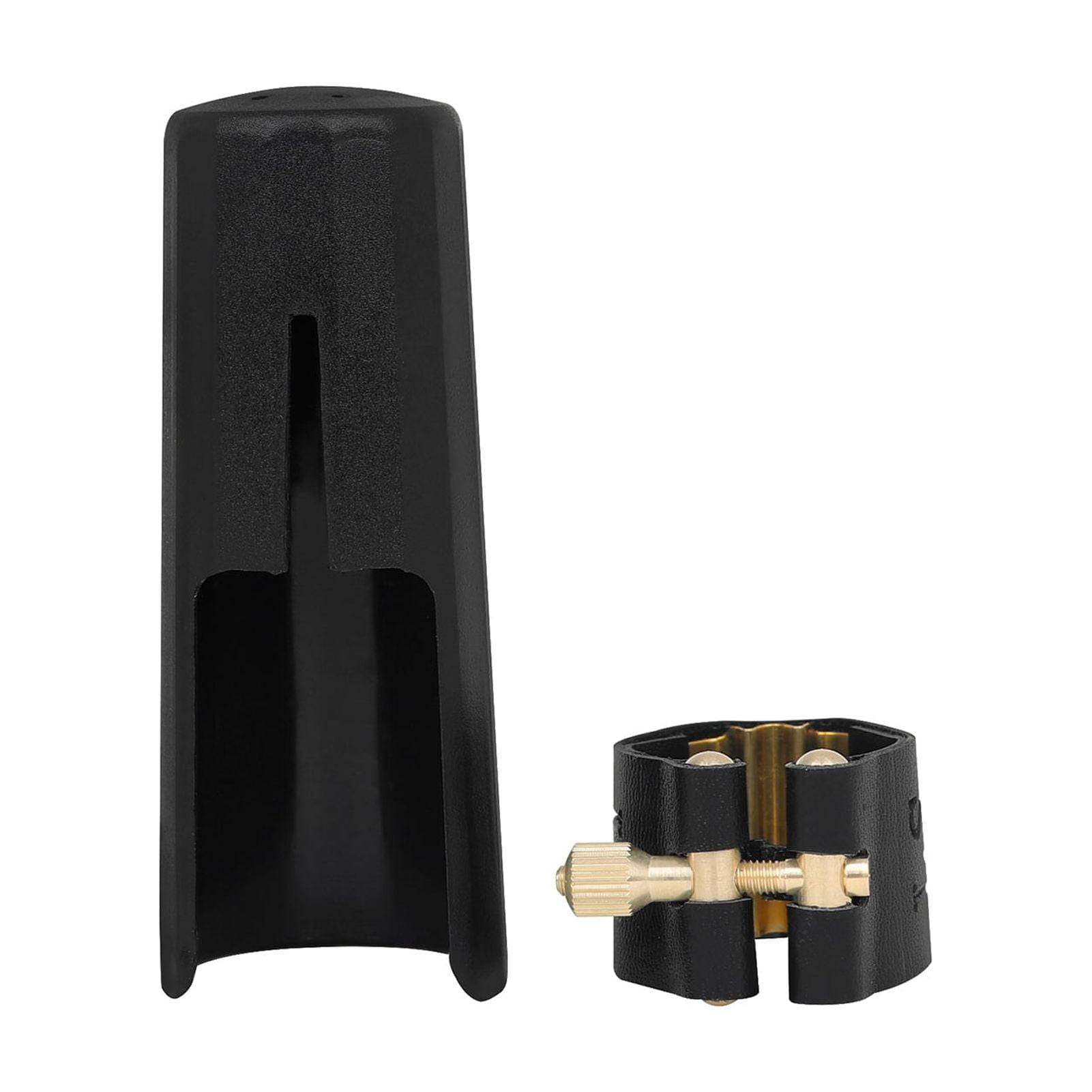 Htovila Saxophone Ligature, Metal Buckle Leather Clip, Single Copper